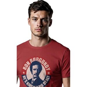 Anchorman Ron Burgundy "Kind of a Big Deal" Tee Shirt XL Red (2014) Paramount